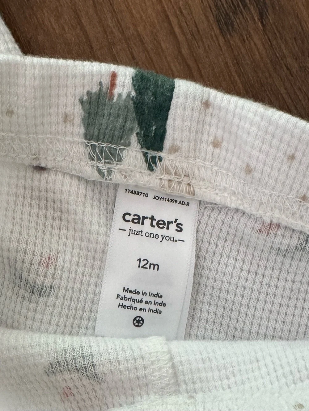 Carter's Baby Pine Tree & Snowman Thermal Set - White & Green
